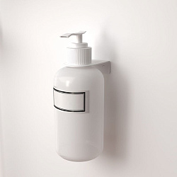 Держатель дозатора для жидкого мыла и шампуней на 1 флакон настенный, белый REXANT 38-0698
