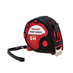 Рулетка измерительная Профи прорезиненный корпус, 5м х 25мм REXANT 12-9006