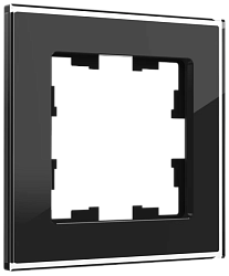 BRITE Рамка 1 -местная РУ-1-2-БрЧ стекло черный IEK BR-M12-G-K02