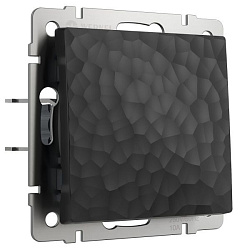 Выключатель одноклавишный (hammer черный) Werkel W1210008