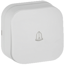 GLORY Выключатель 1-клавишный для открытой установки самовозвратный 10А ВСс20-1-0-ХБм белый матовый IEK EVH14-K01M-10