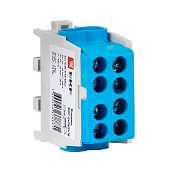 Клемма распределительная КСР с двойным винтом 2x25/2x16 cиняя EKF ksr-2.25-2.16-blue