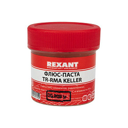 Флюс для пайки, паста TR-RMA KELLER, 20мл, банка REXANT 09-3691