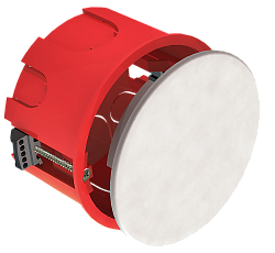 Коробка распаячная КМ41025 для полых стен безгалогенная (HF) D=80х40мм с пластиковыми лапками IEK UKG01-080-040-000-P