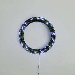 Гирлянда светодиодная Роса с контроллером 20м, 200LED, БЕЛЫЙ, IP20, 230В, зеленый провод NEON-NIGHT 303-265