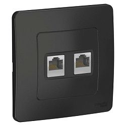 Розетка компьютерная 2-м СП Blanca RJ45 кат.5E антрацит SE BLNIS045456 1210389