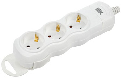 Розетка переносная разборная РПр03 3 места IEK WYP10-D-KP-16-03-ZS-K01