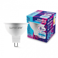 Светодиодная лампа Luminarte LSTD-MR16-8W6KGU5.3 8Вт 6500K GU5.3 LSTD-MR16-8W6KGU5.3