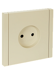 FORTE&PIANO Розетка 1-местная без заземления без защитных шторок винтовое крепление 10А FP418 ваниль IEK FP-R10-10-K10