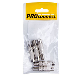 Разъем антенный на кабель, (штекер-TV никель с пружиной), (5шт) (пакет) PROconnect 05-2011-4-9