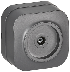 GLORY Розетка для открытой установки TV РТВ20-ХСм сталь матовый IEK EAH10-K46M