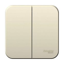 Выключатель 2-кл. ОП Blanca 6А IP20 (сх. 5) 250В с изолир. пластиной молочн. SE BLNVA065012 1210497