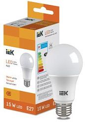 Лампа светодиодная Груша A60 15 Вт 1500lm 3000K E27 IEK (ЭФ) LL-I-A60-15-230-30-E27
