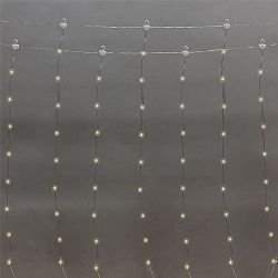 Гирлянда Светодиодный дождь из росы 3х2м, теплый белый, USB + пульт управления, с крючками для крепления NEON-NIGHT 315-876