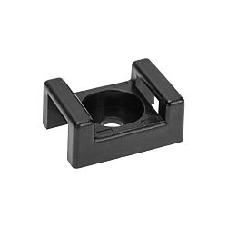 Площадка для крепления стяжки 22x16х4 мм, черная (10 шт/уп) REXANT 07-2103-10