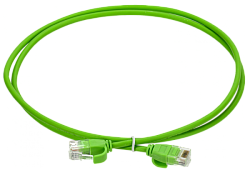ITK Коммутационный шнур кат.6 UTP LSZH 1м slim колпачок с язычком зеленый PC02-C06UL-1M-SL-WT