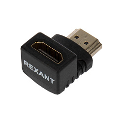 Переходник аудио/видео, (гнездо HDMI - штекер HDMI), угловой, 1 шт. REXANT 06-0176-A