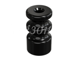 Изолятор фарфоровый двойной для наружного монтажа витой электропроводки, цвет -черный,  (20 шт/уп),  GE70225-05