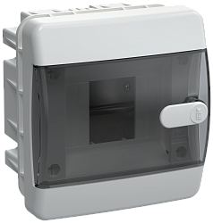 UNION Compact Корпус пластиковый ЩРВ-П-4 IP41 черная прозрачная дверь IEK UIC-KP12-V-04-41-K01