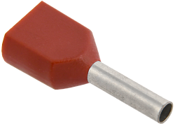 Наконечник НШВИ(2) 0,75-8 темно-красный (100шт/упак) IEK UTE10-D75-100