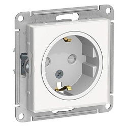 Розетка 1-м СП AtlasDesign Art 16А IP20 с заземл. защ. шторки механизм бел. SE ATN200145 1240171