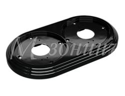 Рамка двухместная пластиковая, 163x92x14 мм, цвет - черный, серия УСАДЬБА, ТМ МЕЗОНИНЪ GE30702-05