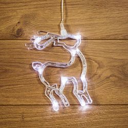 Фигура светодиодная Олененок на присоске с подвесом, цвет белый 501-016