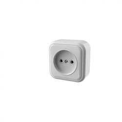 Розетка 1-местная RA16-131-Белая без заземляющего контакта, 16А, IP20 RA16-131-Б