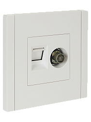FORTE&PIANO Розетка двойная TV+RJ45 кат.5E FP236 белый IEK FP-AK20-1-K01
