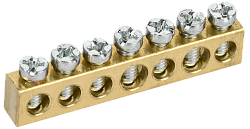 TEKFOR Шина нулевая сечение 6х9 7 отверстий IEK 