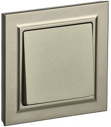 BRITE Выключатель 1-клавишный 10А в сборе ВСР10-1-0-БрШ шампань IEK BR-V10-0-10-K37-F