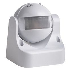 Датчик движения настенный ДДС 02, 180°, 1200 Вт, 3-2000 Лк, 12 м, 10-420 сек. IP44 REXANT 11-9210