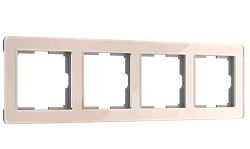 Рамка на 4 поста Acrylic (айвори) Werkel W0042743