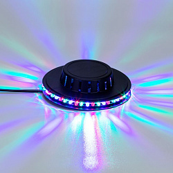 Диско-лампа Летающая тарелка 48 LED, черный корпус, 230В NEON-NIGHT 601-260