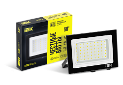 Прожектор СДО 06-50 светодиодный черный IP65 6500 K IEK LPDO601-50-65-K02