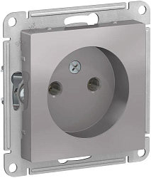 Розетка 1-м СП AtlasDesign 16А IP20 без заземл. без защ. шторок механизм алюм. SE ATN000341 1240239