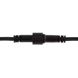 Коннектор (шнур) с проводами папа-мама, 2 pin, черный каучук NEON-NIGHT 315-436