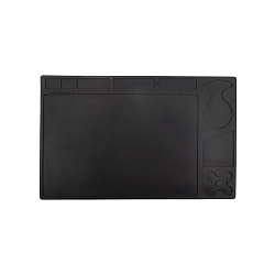 Коврик антистатический термостойкий 329х208х2.6 мм черный 12-0334