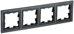 BRITE Рамка 4-местная РУ-4-БрЧ черный IEK BR-M42-K02