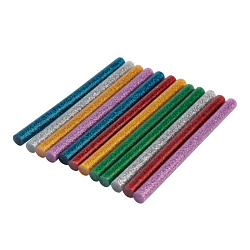 Стержни клеевые Ø7мм, 100мм, цветные с блестками (12 шт/уп), блистер REXANT 09-1025