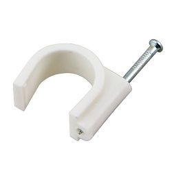 Крепеж кабеля круглый 20мм, белый (50 шт/уп) REXANT 07-4020