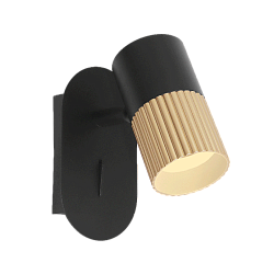 Настенный светильник WOLTA WSL-GU10/W18BG DUO под лампу GU10 Чёрный/золото D55x130x120 WSL-GU10/W18BG