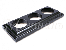 Рамка трехместная "Престиж" венге, для наружного и внутреннего монтажа, ТМ "МезонинЪ" GE70708-36 GE70708-36