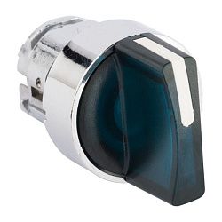 Исполнительный механизм переключателя ХB4 синий на 2 положения возвратный без фиксации, с подсветкой с короткой ручкой XB4BD2L-B