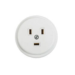 Розетка РШ для электрической плиты 40А, 250В 2Р+РЕ (ОУ) белая REXANT 11-8520