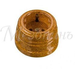 Art-Decor Розетка ретро фарфоровая двухполюсная с з/к, в компл с подъемной рамкой 16А 250В, цве 