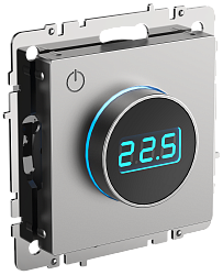 BRITE Термостат электронный с индикацией ТС10-1-БрС сталь IEK BR-RT11-K46