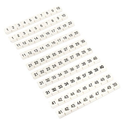 Маркеры для ST/Push-in 2,5 с нумерацией 1-50 для крепления сбоку (100 шт.) EKF zb-st-2.5-nlpe-1-50