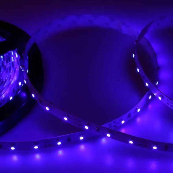 LED лента 5м открытая, 8 мм, IP23, SMD 2835, 60 LED/m, 12 V, цвет свечения синий LAMPER - Фото 9