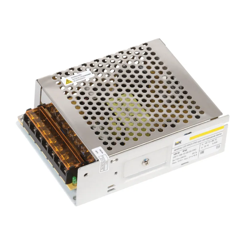 Драйвер LED ИПСН-PRO 100Вт 12В блок-клеммы IP20 IEK